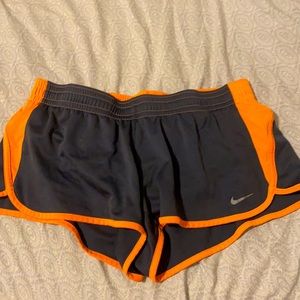 NIKE orange and grey shorts size Medium!!
